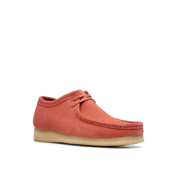 clarks pink suede shoes